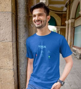 Call Of Peace Blue Round Neck Cotton Half Sleeved Men T-Shirt with Printed Graphics