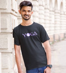 The Cradle Of Power Black Round Neck Cotton Half Sleeved Men T-Shirt with Printed Graphics