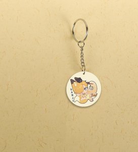 Charming Young Cook Anime Printed Round Keychains Pack of 2