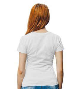 Yoga Se Hoga! White Round Neck Cotton Half Sleeved Women T-Shirt with Printed Graphics