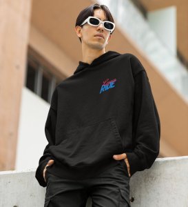 Luxury Meets Strength  Iconic AllTerrain SUV Printed Black Hoodie for Men