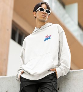 Luxury Meets Strength  Iconic AllTerrain SUV Printed White Hoodie for Men