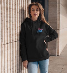Ride with the Best Performance Sports Bike Printed Black Hoodie for Women