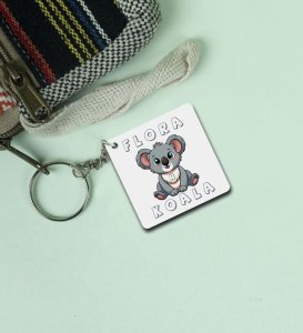 Soft Eyes and Big Smiles Flora Koala Printed Keychains