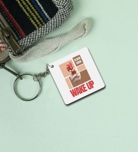 Clock Cock Wake Up Printed Keychains