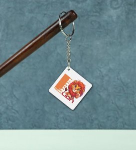 Charming Jungle King Printed Keychain