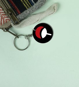 Clan Power Mark with Bold Colors Printed Round Keychain Pack of 2