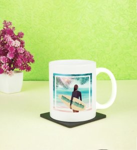 Catch the Wave, Ride the Vibe Printed Coffee Mug