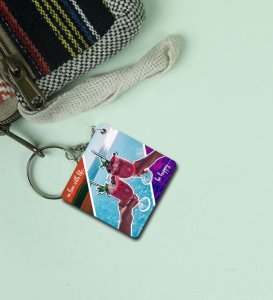 In Love With Life and Ocean Views Printed Keychain Pack of 2