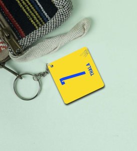 Thala Number 7 Tribute Design Printed Keychain Pack of 2