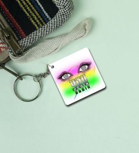 Minimalist Your Again Text Design Printed Keychain Pack of 2