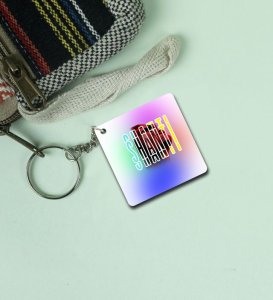 Shanti Typography Printed Keychain Pack of 2