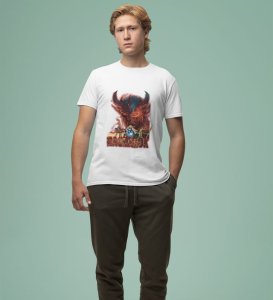 The Final Reckoning: Infernal Warbringer Graphic Printed White T-Shirt