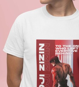 Lone Blade: Left Everyone Behind Graphic Printed White T-Shirt