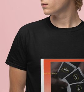 Stay With Me: Fading Moments Graphic Printed Black T-shirt
