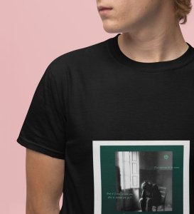 Pain's My Only Home: I've Learned to Be Alone Graphic Printed Black T-shirt