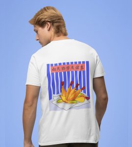 Tempura Time: Light and Crispy Graphic Printed White T-shirt