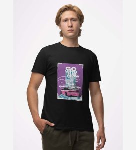 Flow Racer : 4X4 Drift Darling Graphic Printed Black T-Shirt