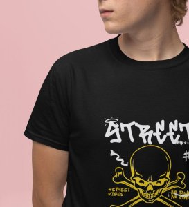 Urban Rebel: Graphic Printed Black T-Shirt