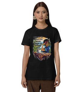 Own Your Power: Born to Be Seen Graphic Printed Black T-Shirt