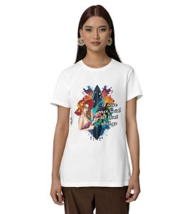 Sassy Calm: Let That Mess Go Graphic Printed White T-Shirt