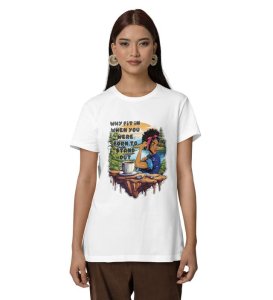 Own Your Power: Born to Be Seen Graphic Printed White T-Shirt