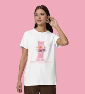 Charmed by Calmness: Graphic Printed White T-Shirt