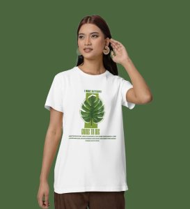 Flutter to My Aura: Graphic Printed White T-Shirt