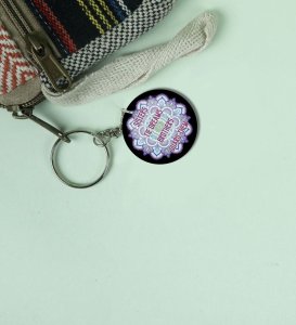 Dreams And Protection Raksha Bandhan Quote Printed Round Keychain Pack of 2