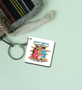 Where Love Becomes a Thread of Promise Printed Keychain Pack of 2