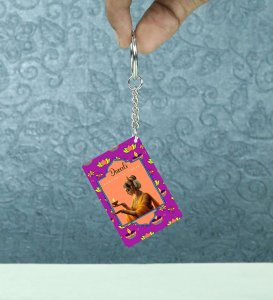 Vibrant Indian Festive Design Diwali Themed Printed Keychain Pack of 2