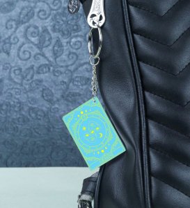 Witty Gemini Twins Aligned in Astroverse Printed Keychain Pack of 2