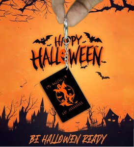 Last Breath Horror Vibes Halloween Printed Keychain Pack of 2