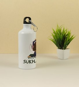 Meditative Sukhasana Variation for Inner Peace Aluminium Printed Sipper Bottle 600ml