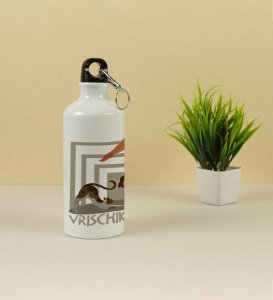Gymnastic Scorpion Yoga Flow Meets Meow Friend Aluminium Printed Sipper Bottle 600ml
